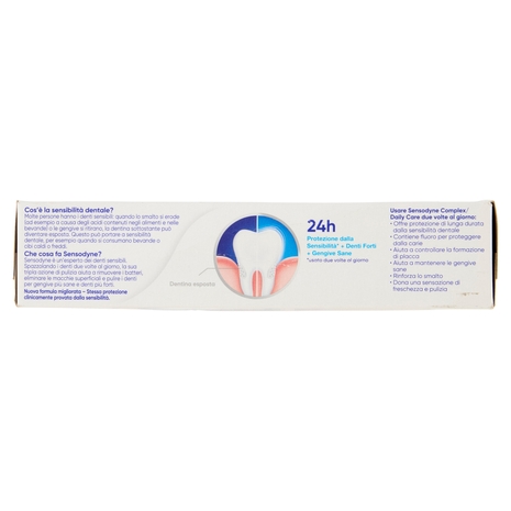 Sensodyne Dentifricio Complex/Daily Care per Denti Sensibili, Tripla Azione di Pulizia 75 ml